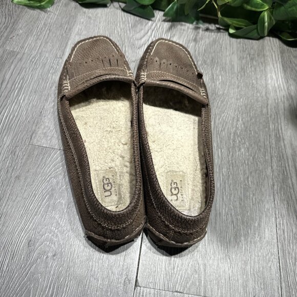 UGG Lonna 1004203 Loafers Slippers Slip On Driving Shoes Brown Size 10 main image 9